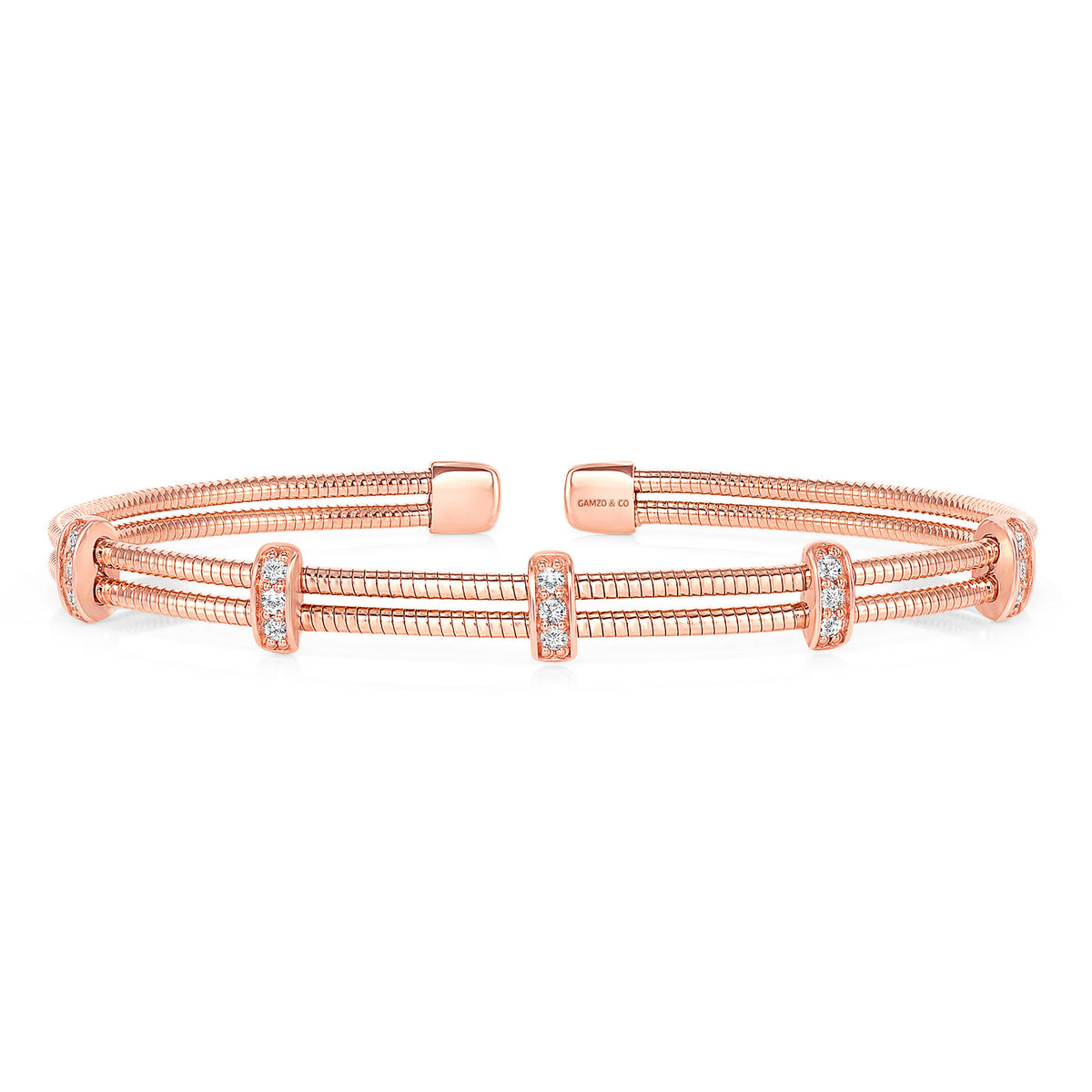 NATURAL ROUND DIAMOND BAR TENNIS BANGLE