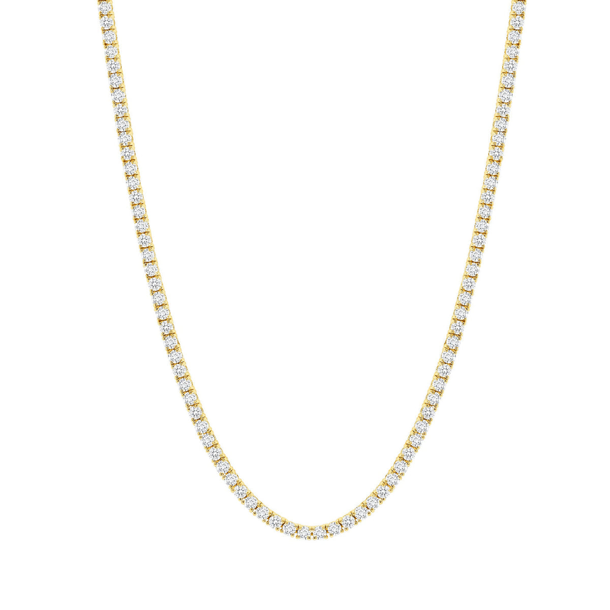 CLASSIC DIAMOND TENNIS NECKLACE - ROUND NATURAL DIAMONDS