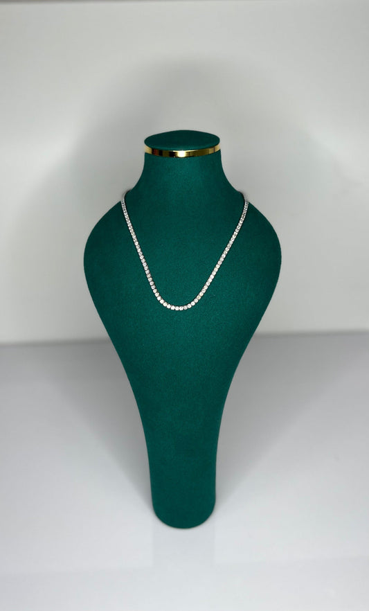 CLASSIC DIAMOND TENNIS NECKLACE - ROUND NATURAL DIAMONDS