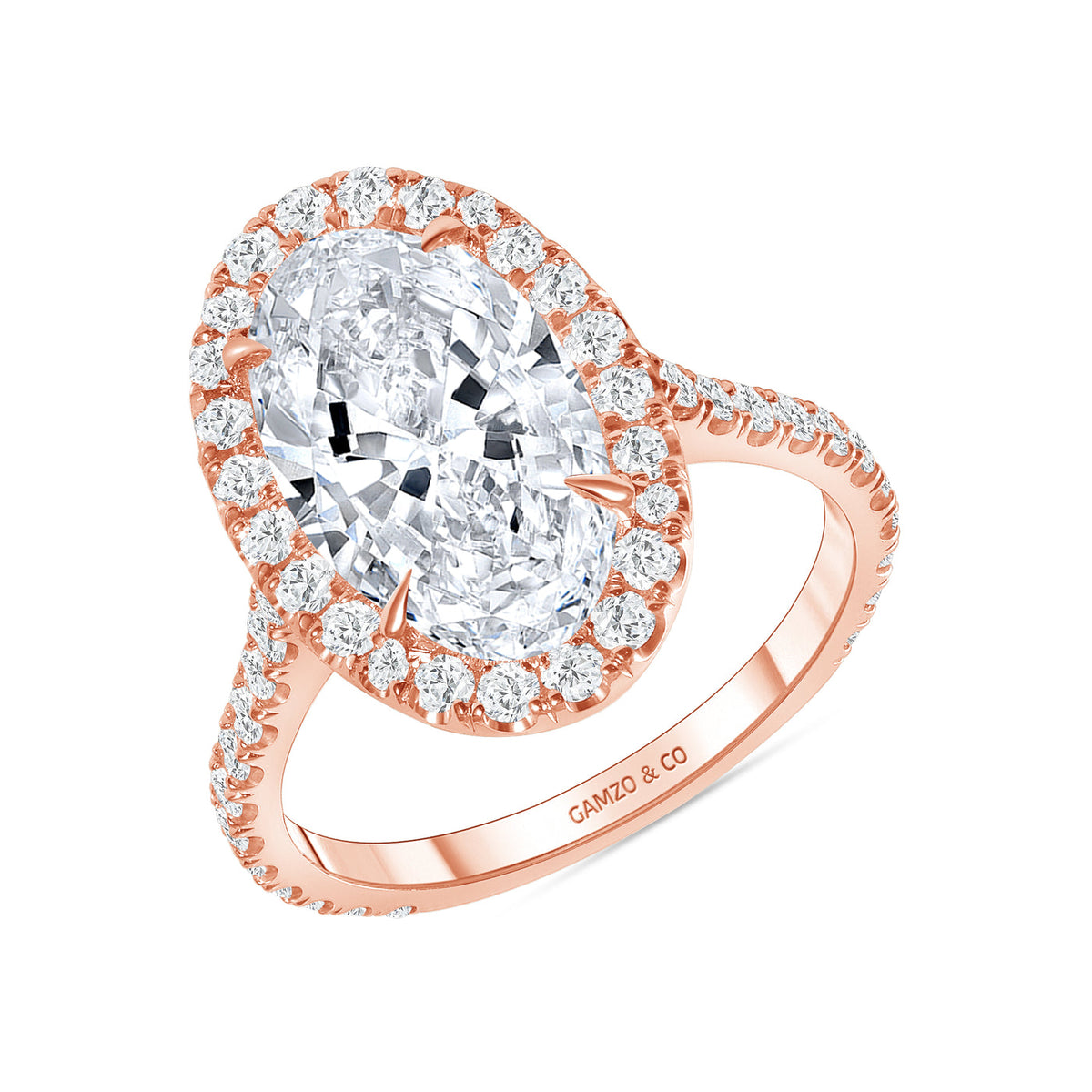 OVAL CUT NATURAL DIAMOND HALO ENGAGEMENT RING (GIA CERTIFIED