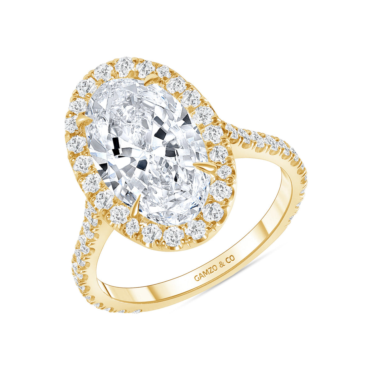 OVAL CUT NATURAL DIAMOND HALO ENGAGEMENT RING (GIA CERTIFIED