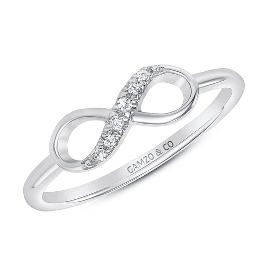 ROUND DIAMOND INFINITY PAVE SET FASHION RING