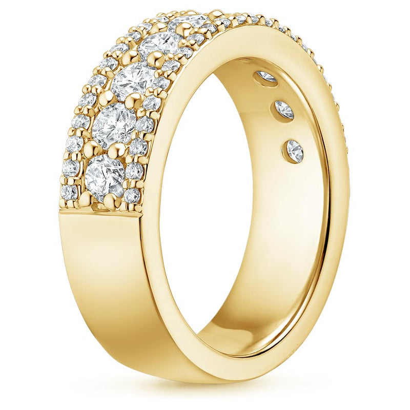 HALF-WAY NATURAL DIAMOND ETERNITY RING, WEDDING BAND