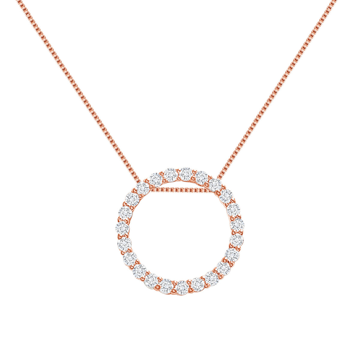 DIAMOND CIRCLE PENDANT NECKLACE