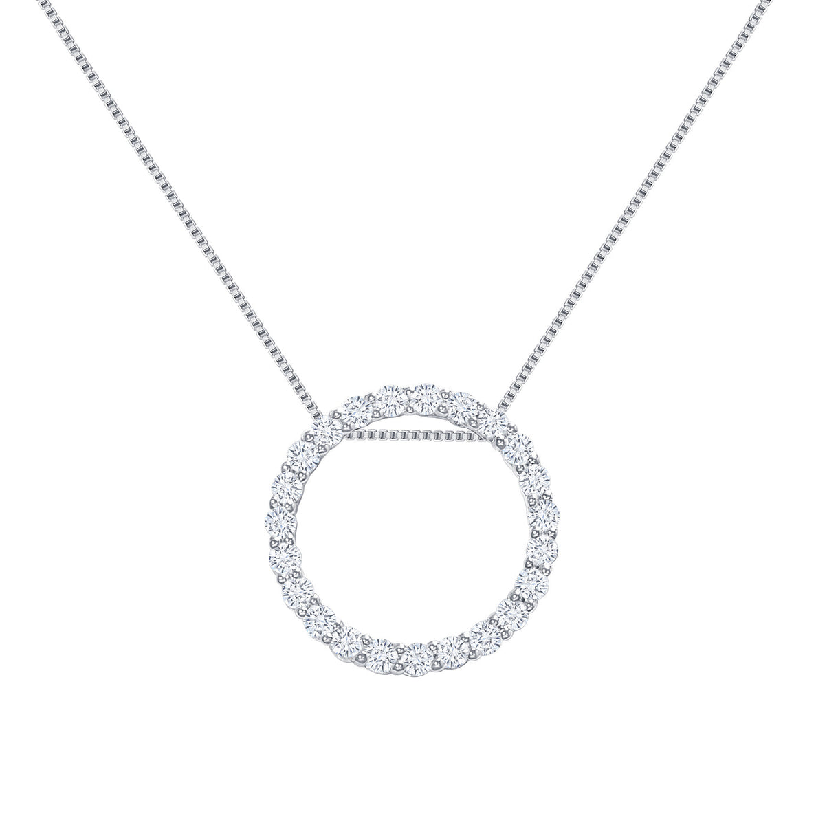 DIAMOND CIRCLE PENDANT NECKLACE