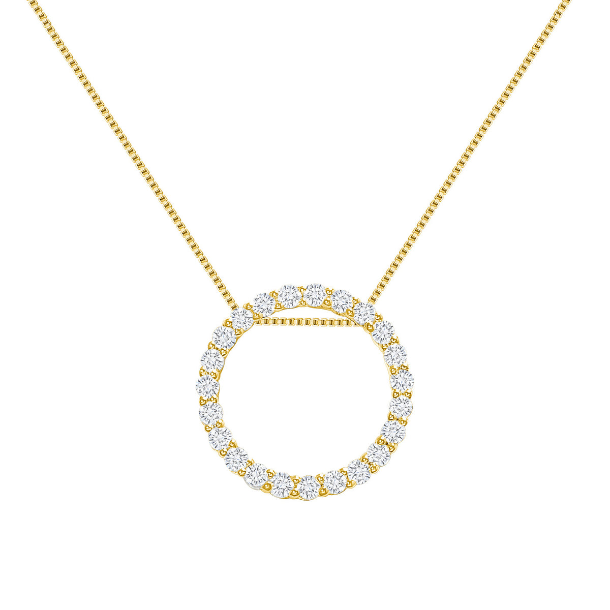 DIAMOND CIRCLE PENDANT NECKLACE