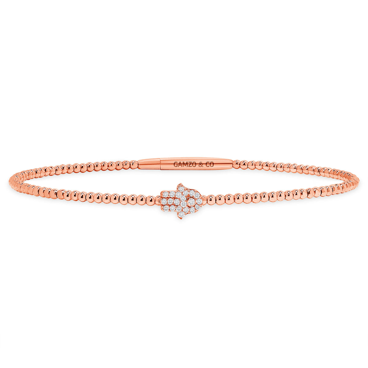 NATURAL DIAMOND HAMSA BRACELET