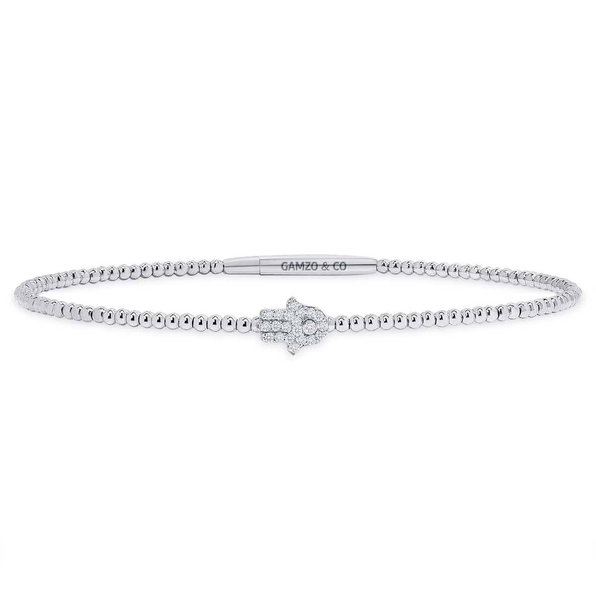 NATURAL DIAMOND HAMSA BRACELET