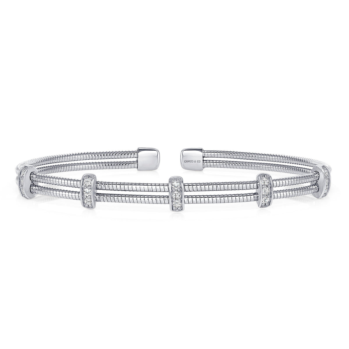 NATURAL ROUND DIAMOND BAR TENNIS BANGLE