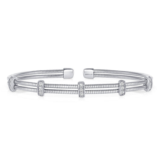NATURAL ROUND DIAMOND BAR TENNIS BANGLE