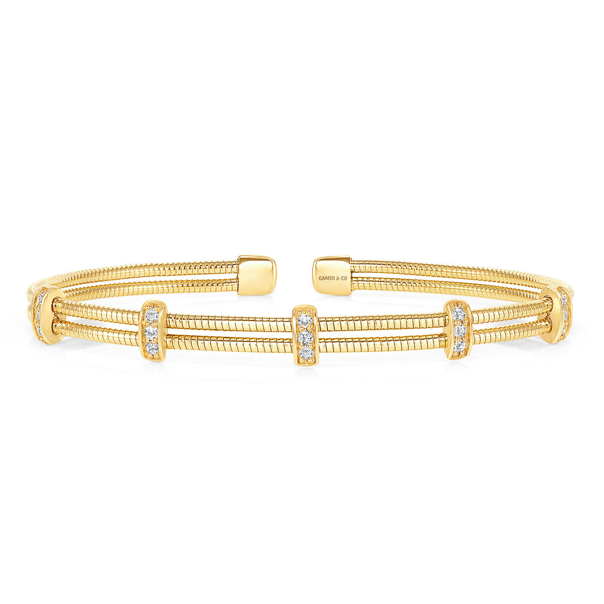 NATURAL ROUND DIAMOND BAR TENNIS BANGLE