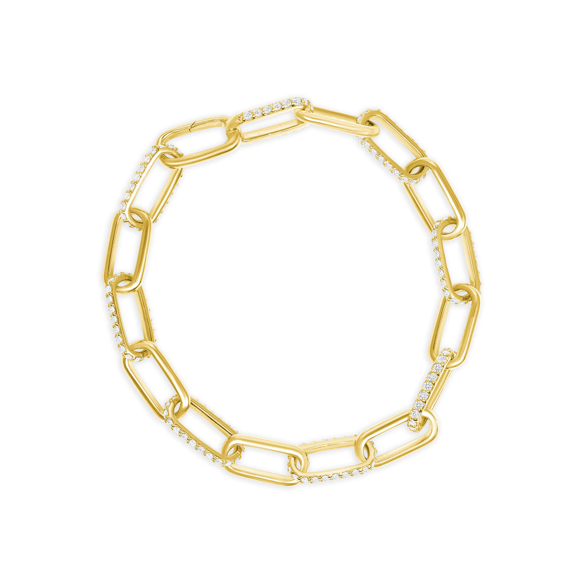 DIAMOND PAPERCLIP LINK BRACELET