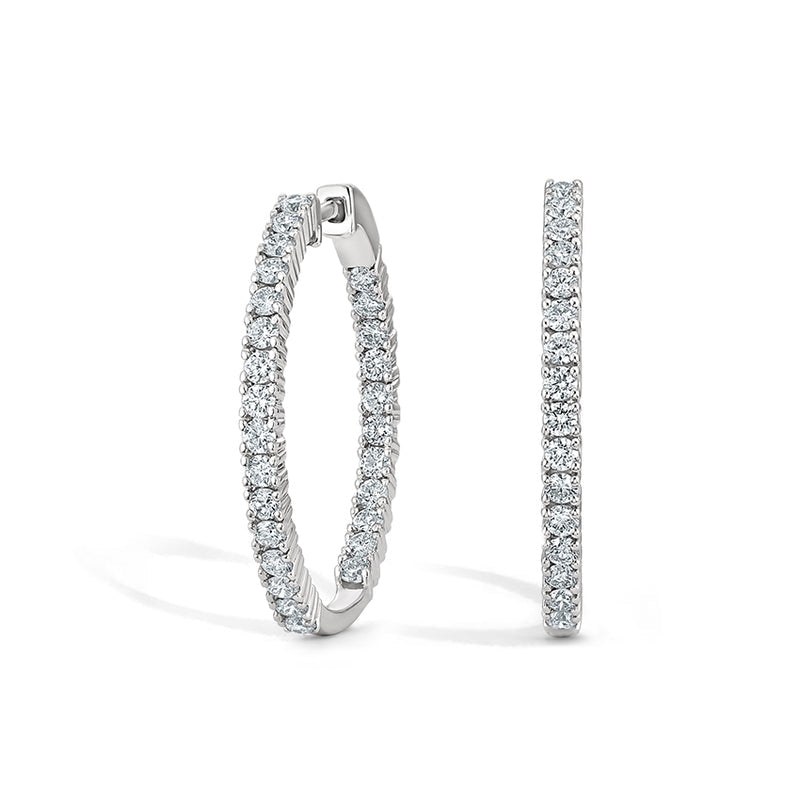 DIAMOND ETERNITY HOOP EARRINGS