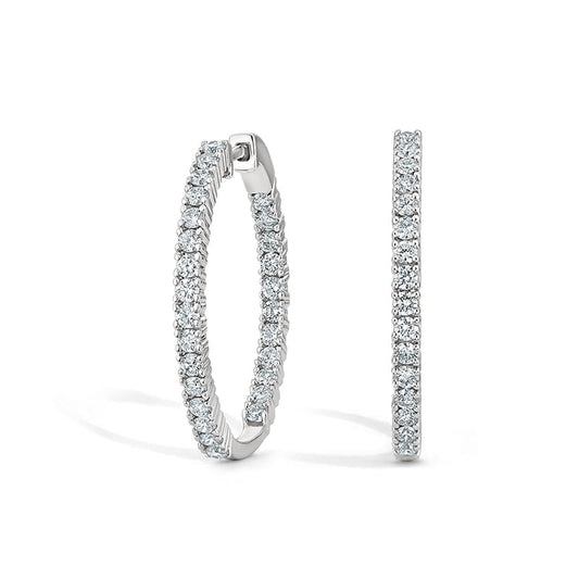 DIAMOND ETERNITY HOOP EARRINGS
