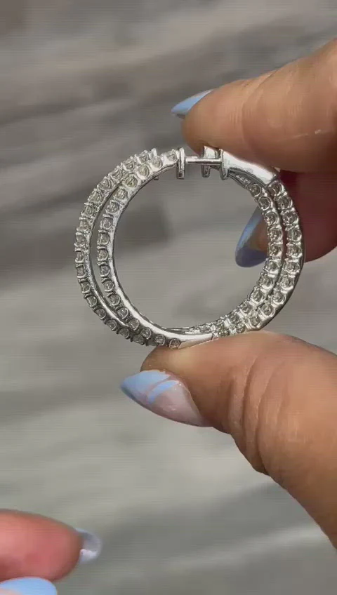 DIAMOND ETERNITY HOOP EARRINGS