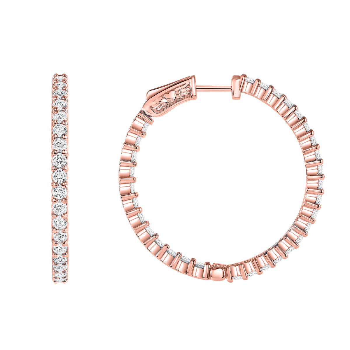 DIAMOND ETERNITY HOOP EARRINGS