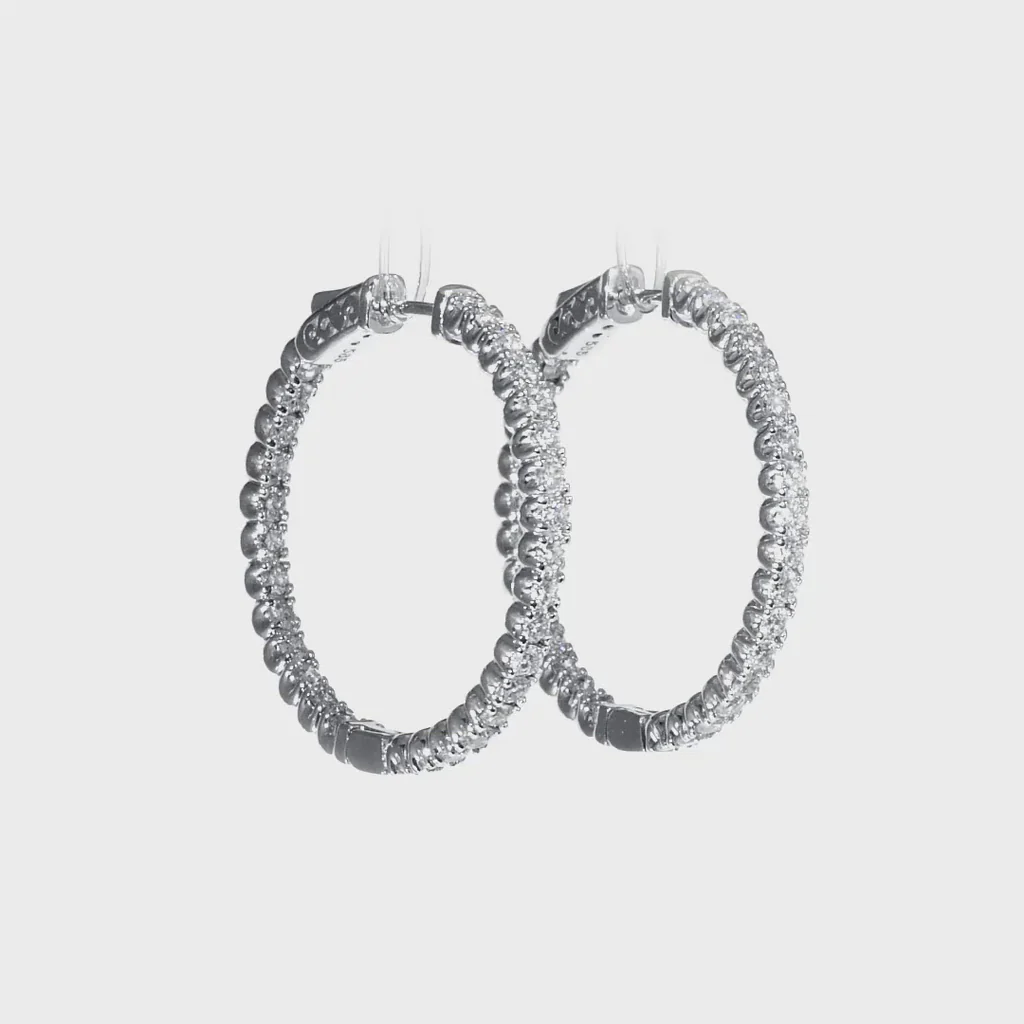 DIAMOND ETERNITY HOOP EARRINGS