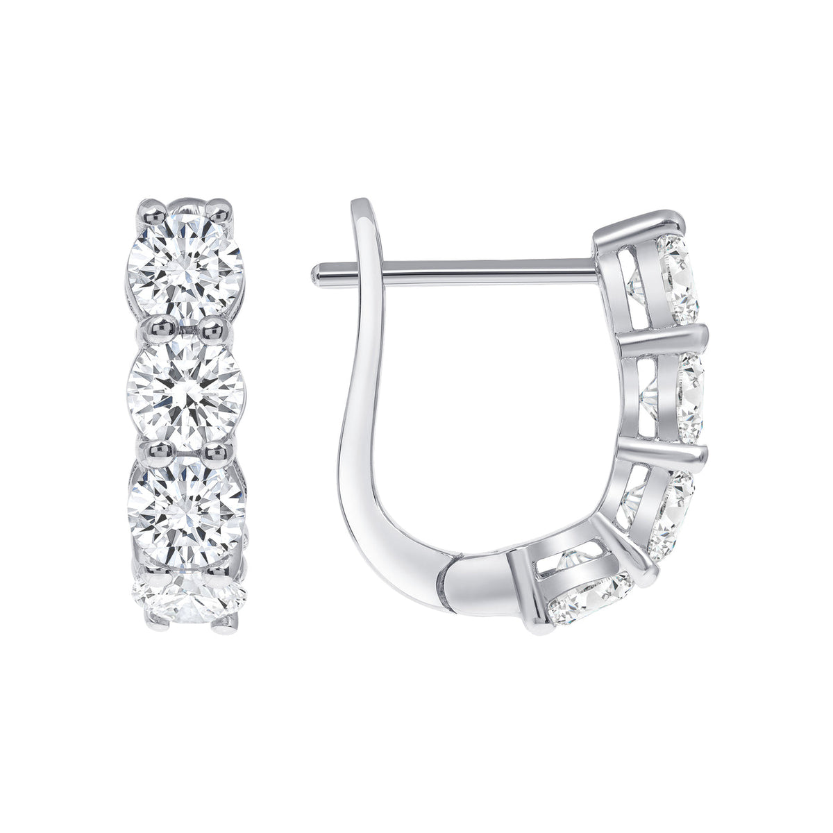 LEVER BACK DIAMOND EARRINGS