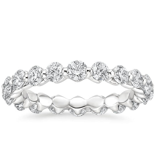 ROUND CUT LAB GROWN DIAMOND FULL ETERNITY BAND - FLOATING SETTING